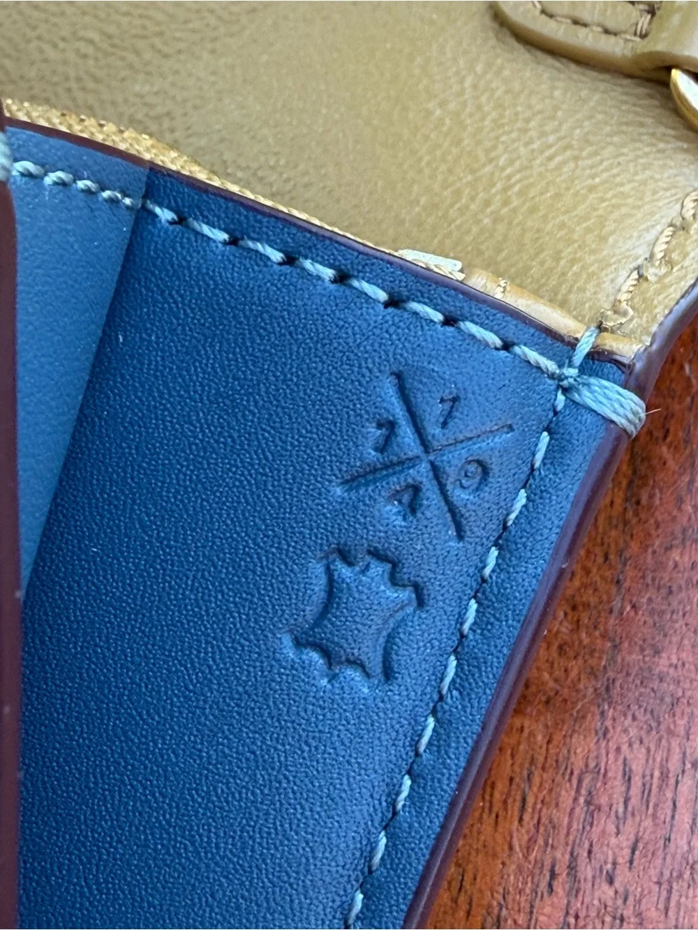 Coach 1941 Clutch Denim Leather Wristlet Wallet 58818 Like New